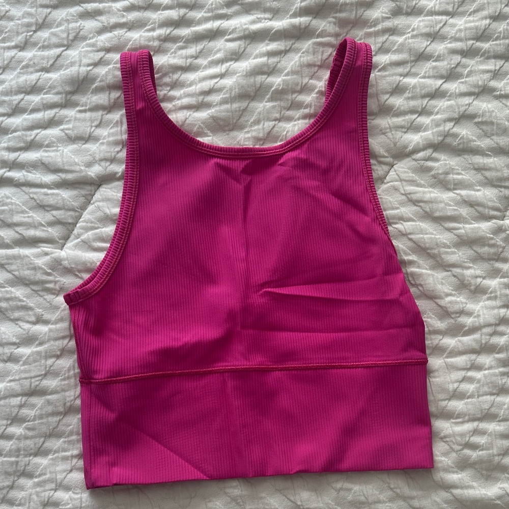 Lululemon power pivot tank, pink, 6